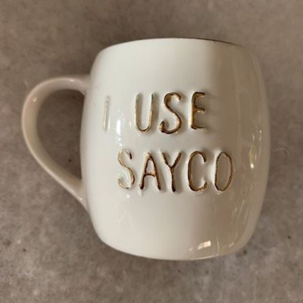 I Use Sayco Your Private Coffee Cup Fixture Fashions Flora Indiana Vintage Cup